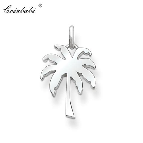 Pendant Coconut Palm Tree Sterling Silver For Women Trendy Gift