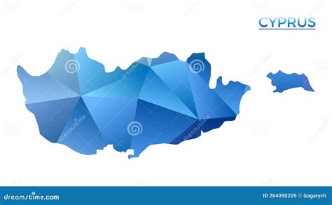 Vector Polygonal Cyprus Map Stock Vector Illustration Of