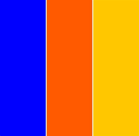 3 Vertical Bars Of Colour Blue Red Orange And Yellow Orange Orange Color Schemes Blue