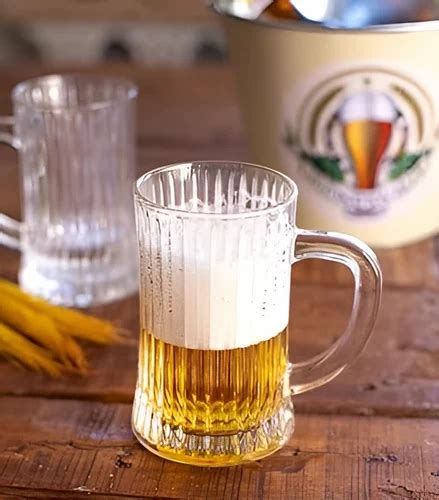 TikiShots Beer Mug Parallel Line 550ml At Rs 137 Glass Beer Mug In