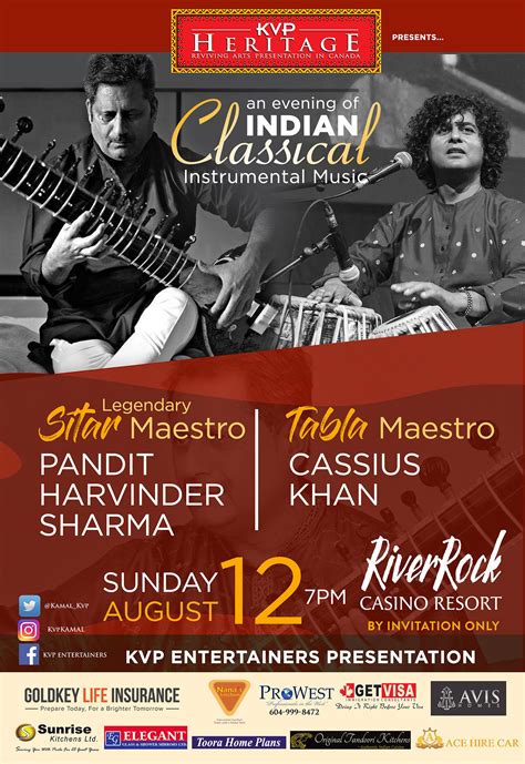 An Evening of Indian Classical Instrumental Music with Legendary Sitar ...