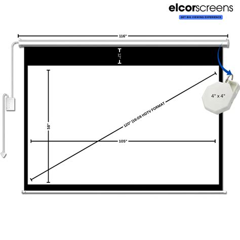 Electric motorized projector screen 120-inch in Bangalore