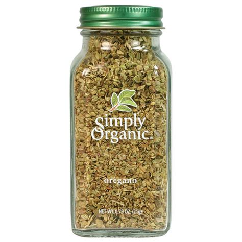 Simply Organic Oregano 0 75 Oz Simply Organic Pasta Seasoning Herb