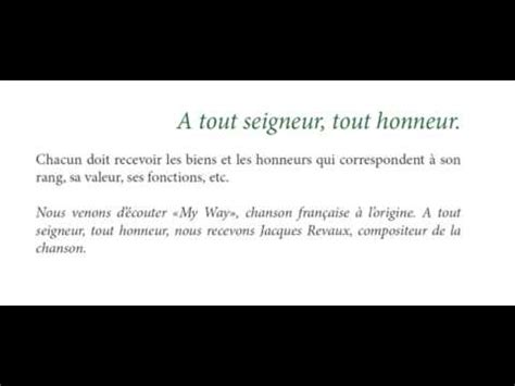 Proverbes Francais Et Leur Signification