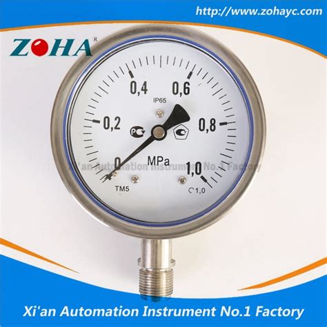 Stainless Steel Bourdon Tube Pressure Gauge Pressure Gauge And