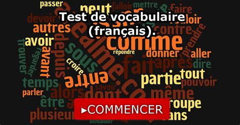 Test De Vocabulaire Fran Ais