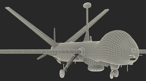 Elbit Hermes Uav Rigged For Maya D Model Ma Free D