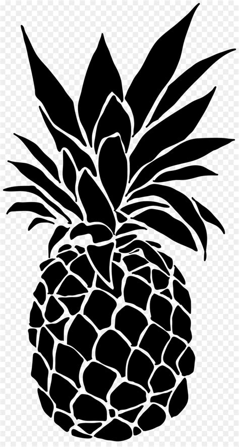 Black And White Pineapple Png