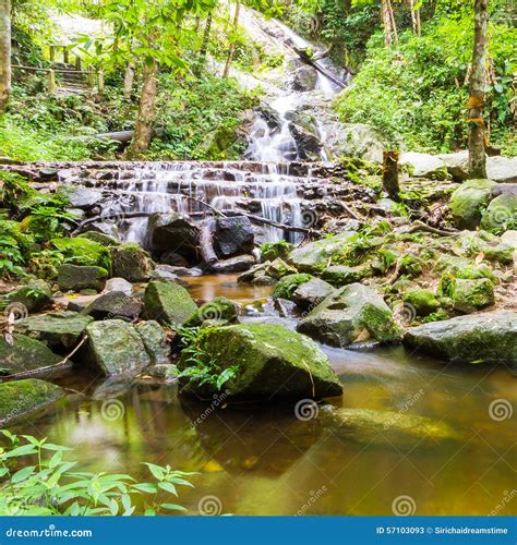 Mae Kampong Waterfall Chiang Mai Thailand Stock Image Image Of Scene