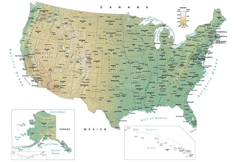 US Elevation Map and Hillshade - GIS Geography