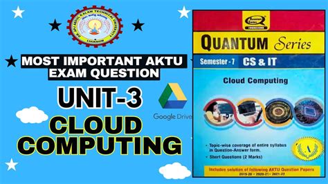 Cloud Computing Unit 3 Most Important Questions AKTU Semester