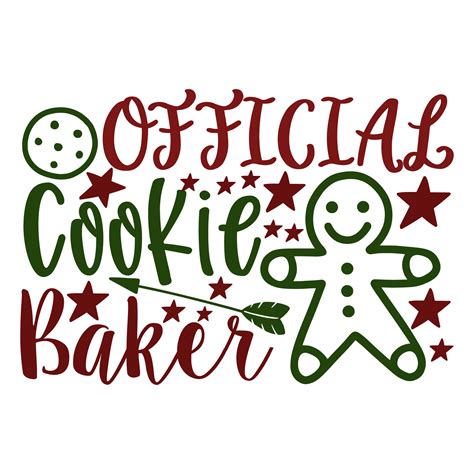 Official Cookie Baker Mega Christmas Svg Santa Holiday Fun Inspire