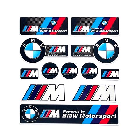 BMW Logo Reflective Car Sticker SET BMW M Performance Motorsport Decal ...