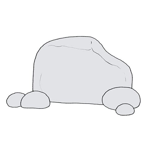 how to draw a rock