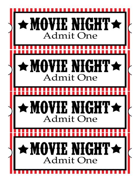 Sweet Daisy Designs: Free Printables: Home Movie Theatre Night | Diy ...