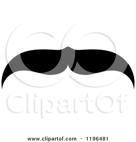 Clipart of a Black Moustache 16 - Royalty Free Vector Illustration by Vector Tradition SM #1196481