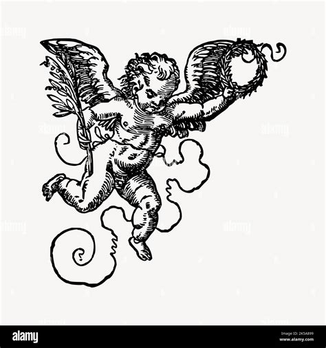 Cherub Clipart Vintage Hand Drawn Vector Stock Vector Image And Art Alamy