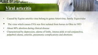 Viral causes of reproductive diseases in equine | PPT