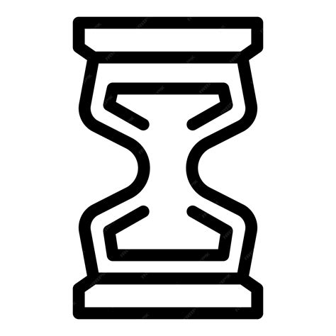 Premium Vector Hourglass Line Icon Vector Illustration