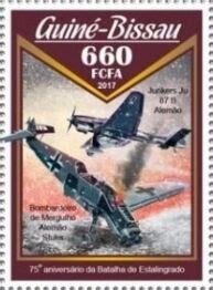 Stamp 75th Anniversary Of The Battle Of Stalingrad Guinea Bissau