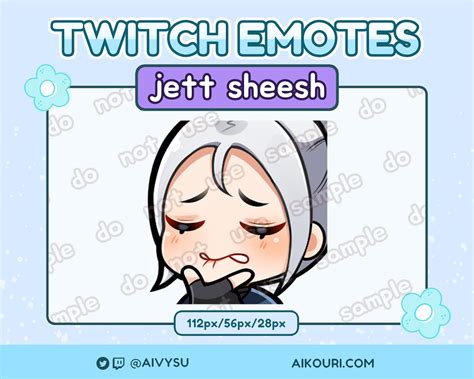 Valorant Jett Sheesh Emote Twitch Discord Etsy Nederland