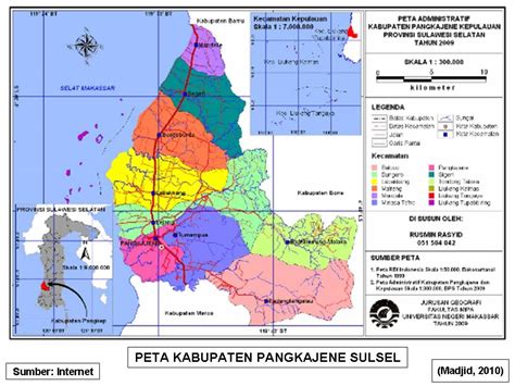 Peta Digital Peta Kabupaten Pangkajene Provinsi Sulawesi Selatan