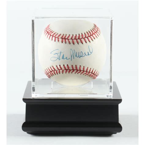 Stan Musial Signed Onl Baseball In Display Case Psa Pristine Auction