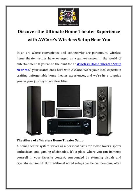 PPT - Discover the Ultimate Home Theater Experience with AVCore's Wireless Setup Near You ...