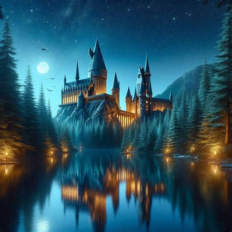 Hogwarts Lake At Night By Lanternslight88919 On Deviantart