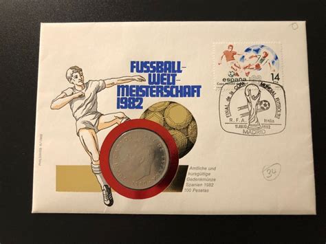 Münzbrief Fussball WM 1982 Spanien 100 Ptas Münze Kaufen auf Ricardo