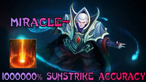 Dota 2 Miracle 7 01 Play Invoker 10000000 Sun Strike Accuracy