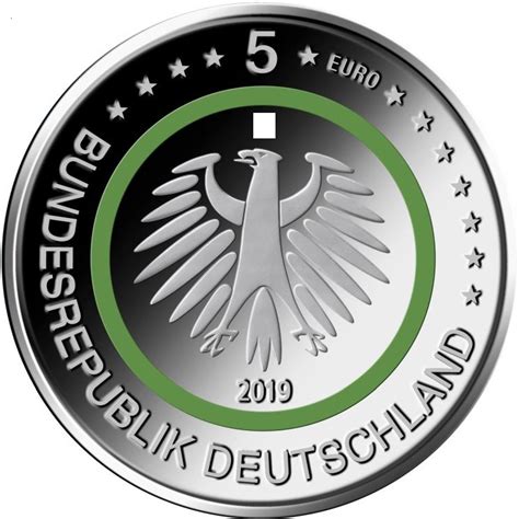 5 Euro Deutschland 2019 Gemäßigte Zone Polymer Klimazonen der