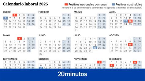 Foto España Calendario laboral 2025 Calendario laboral 2025 estos