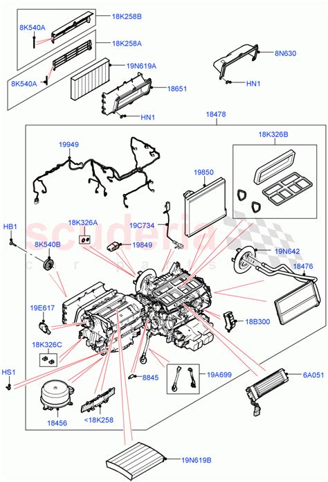 Heater Air Cond Internal Components Heater Main Unit Parts For Land