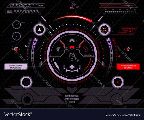 Futuristic Touch Screen User Interface Hud Vector Image