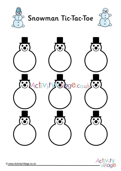 Snowman Tic Tac Toe