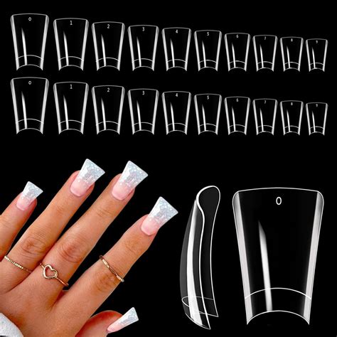 Amazon 500PCS Duck Nail Tips Clear Short Duck Nail Tips For