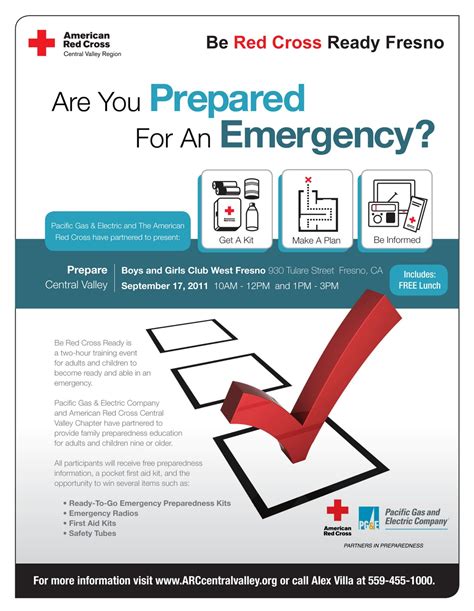 American Red Cross Central Valley Are You Red Cross Ready Free