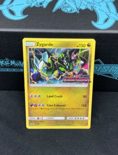 Zygarde Sm Staff Pokemon Burning Shadows Prerelease Promo Values Mavin