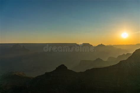 Sunrise at South Rim Grand Canyon National Park Mather Point Stock Image - Image of geological ...