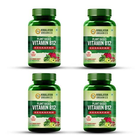 Himalayan Organics Plant Based Vitamin B12 Supplement B1 B2 B3 B5 B6 B7 B9 Moringa Good For