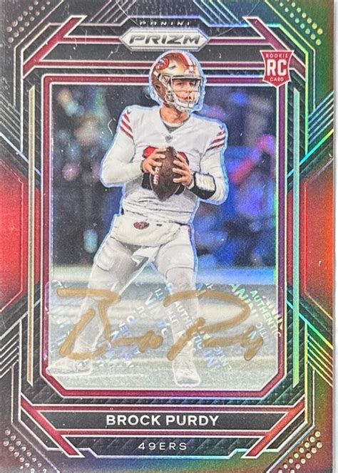 Brock Purdy 2022 Chronicles PB 8 Prizm Black Signatures Red 30