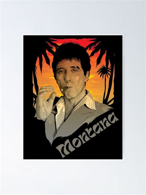 " tony montana scarface" Poster for Sale by sone420 | Redbubble