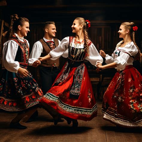 4 Slovak people dancing their culutre dance with culture clo... by buchac alex - Playground