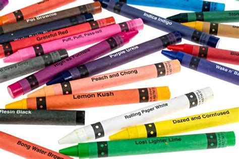 Pot Pack Crayon Set Fun Adult Crayons In Bold Colors Offensive Crayons