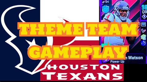 The Best Texans Offense Theme Team Gameplay Madden 20 Ultimate Team Teamplay Youtube