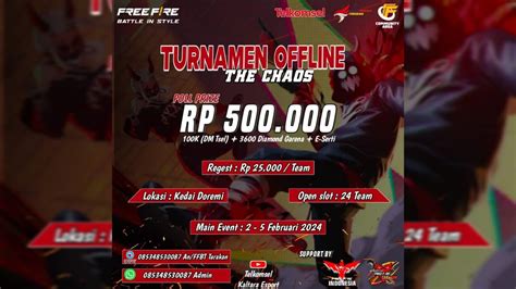 Live Kualifikasi POT 2 Event THE CHAOS Tour Offline Komunitas FREEFIRE