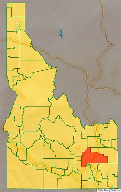 Map of Bingham County, Idaho