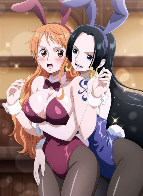 Rule 34 2girls Ai Generated Big Breasts Boa Hancock Boobs Pressed Breasts Bunny Ears Bunny