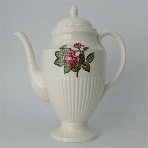 Koffiepot L Wedgwood Moss Rose Regina Servies Rose Servies